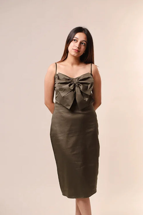 Kyra Statement Dress With Front Bow